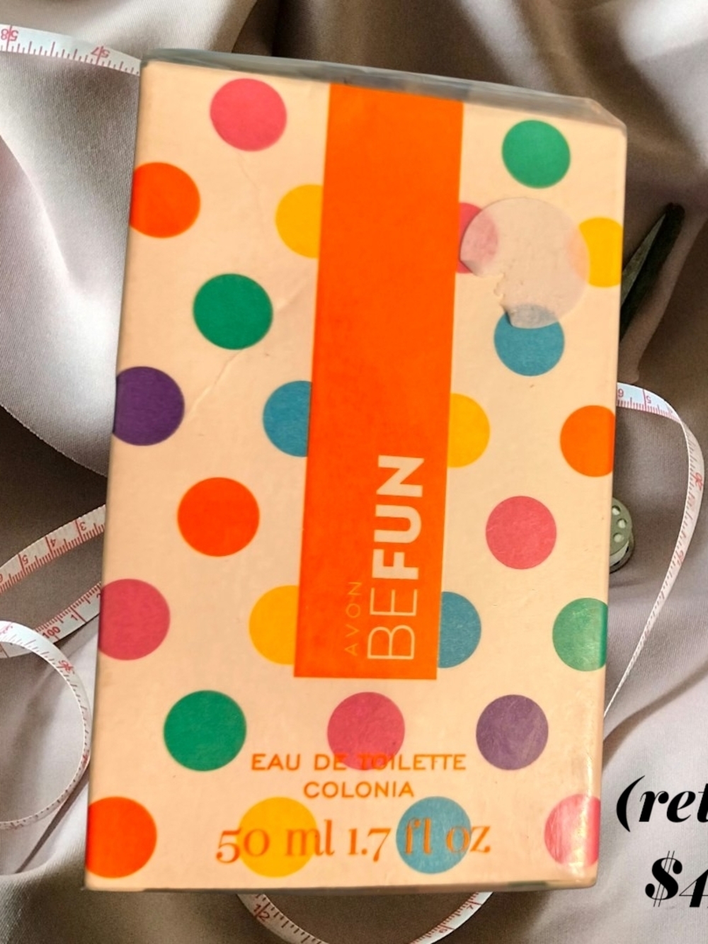 ♦️Avon BeFun Colorful Polka Dot Eau de Toilette Box - Orange Accent